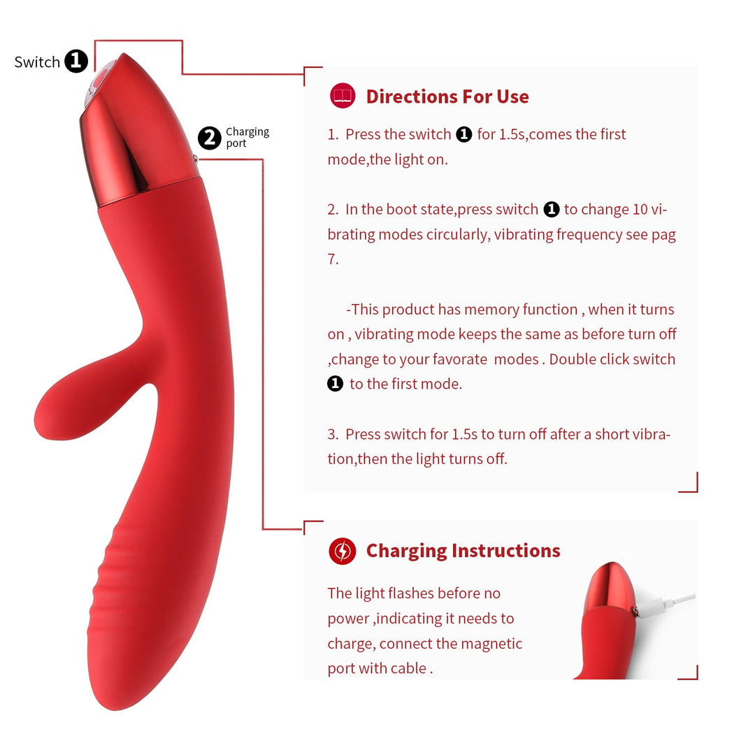 Only V3 Rechargeable Heating Rabbit Vibrator