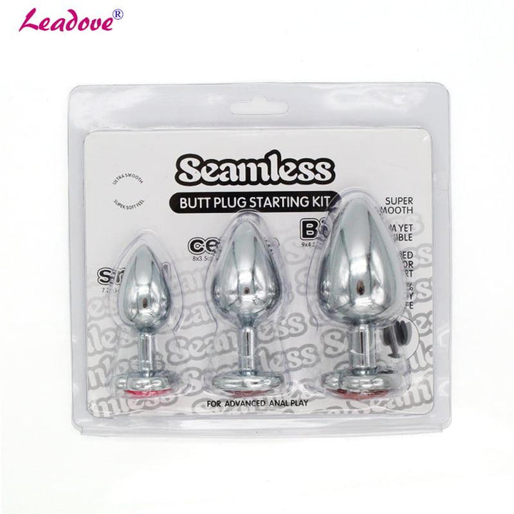 Seamless Stainless Steel Butt Plug Starting Kit
