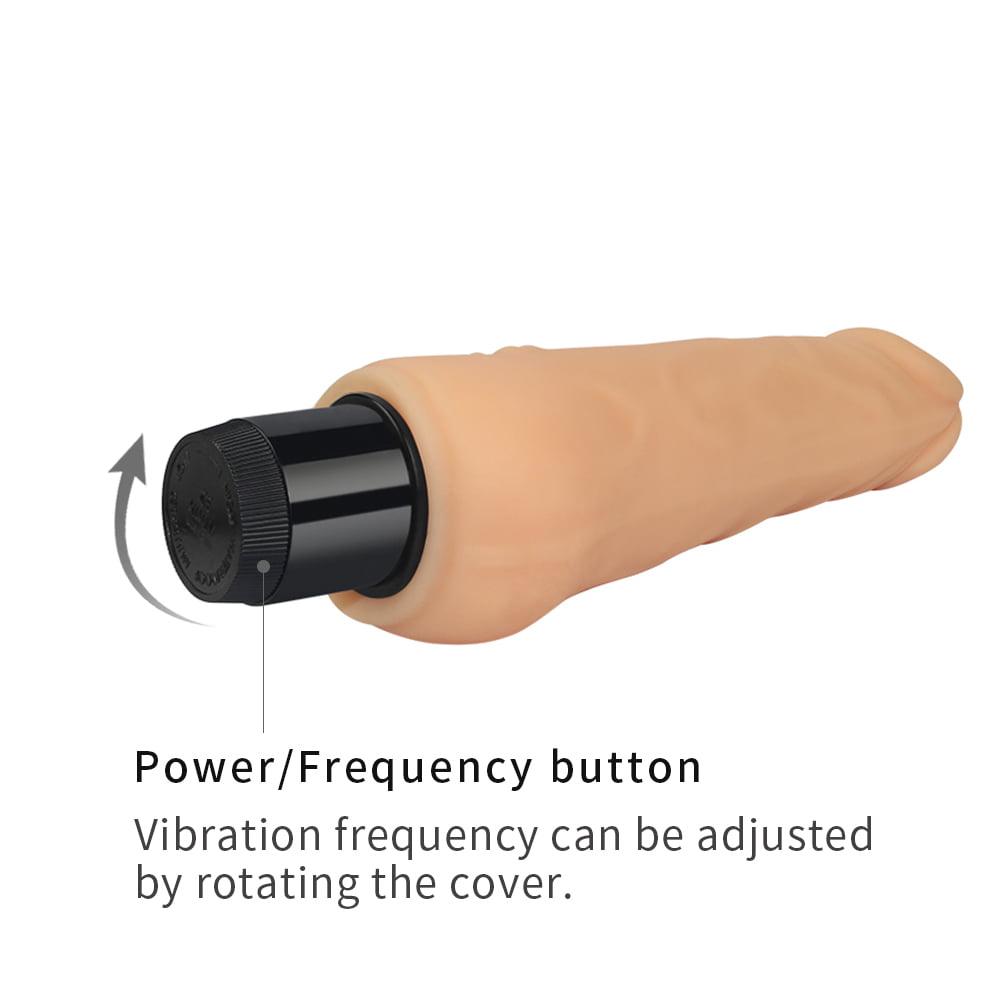 Lovetoy 7.5'' Xtreme Real Feel Cyberskin Dildo Vibrator - Light