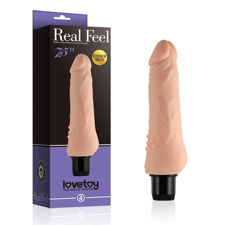 Lovetoy 7.5'' Xtreme Real Feel Cyberskin Dildo Vibrator - Light
