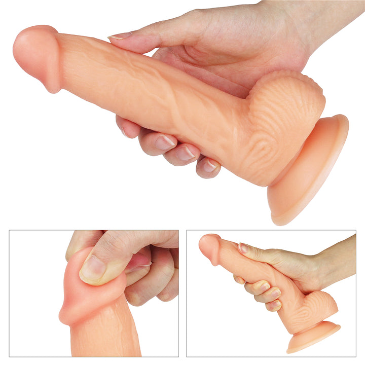 Lovetoy The Ultra Soft Dude 8" Realistic Dildo Suction Cup