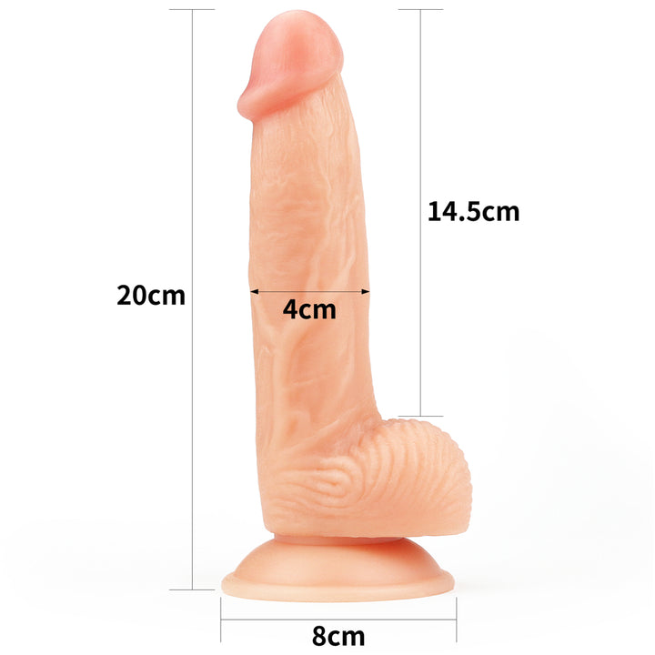 Lovetoy The Ultra Soft Dude 8" Realistic Dildo Suction Cup