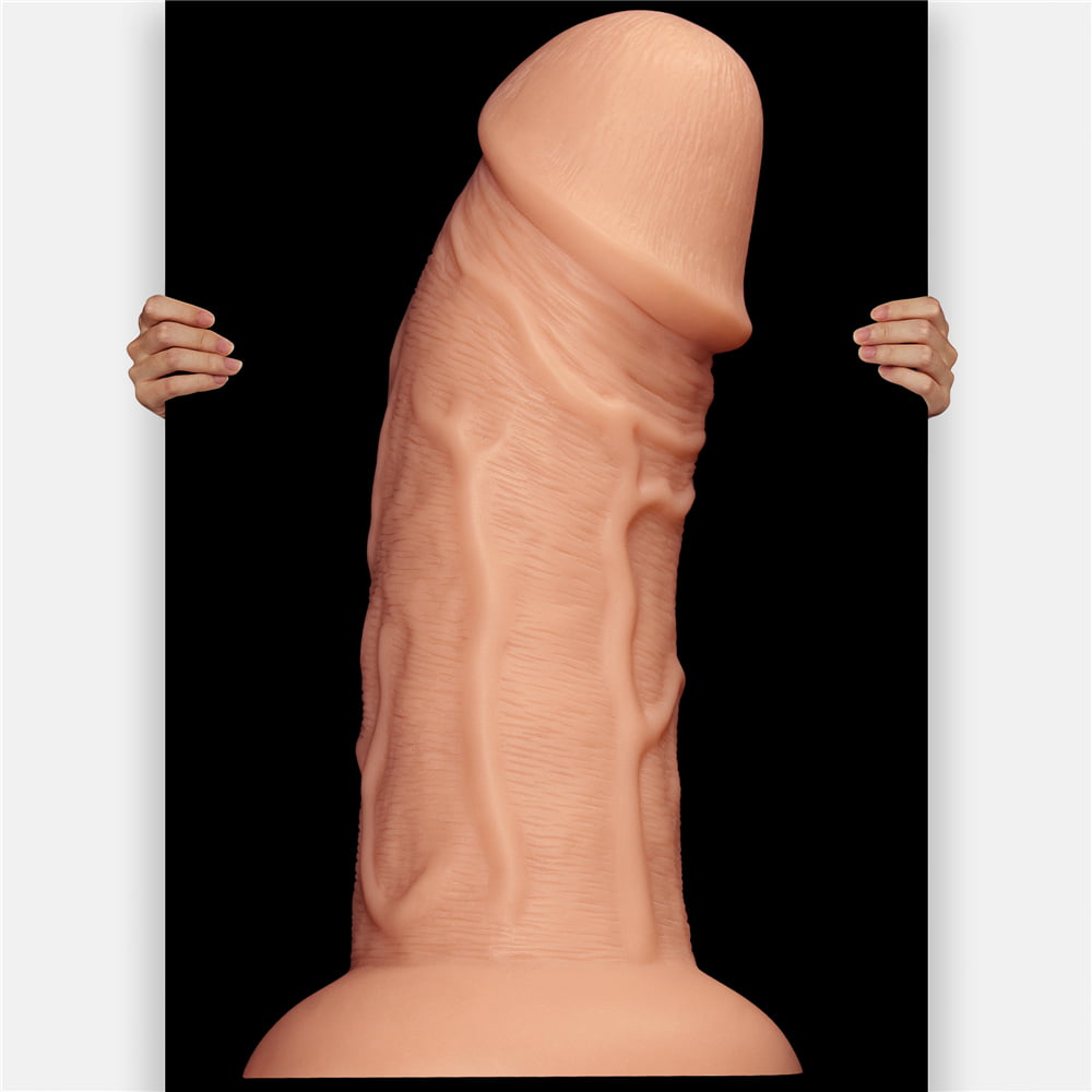 Lovetoy 8.5''Curved Realistic Dildo Suction Cup- Flesh