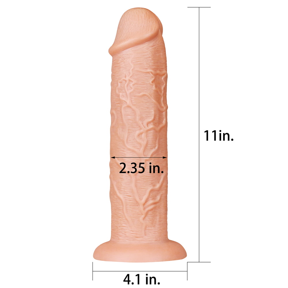 King Sized 11'' Realistic Long Dildo Suction Cup