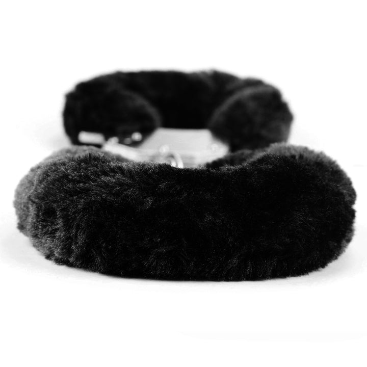 Lovetoy Fetish Pleasure Fluffy Hand Cuffs - Black