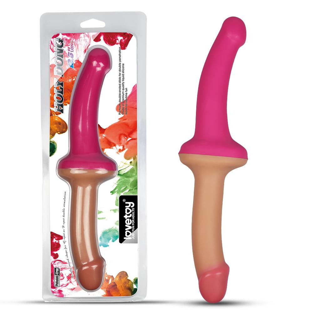 Lovetoy Products Holy Dong 12.5" Double Ended Dildo - Pink/Light