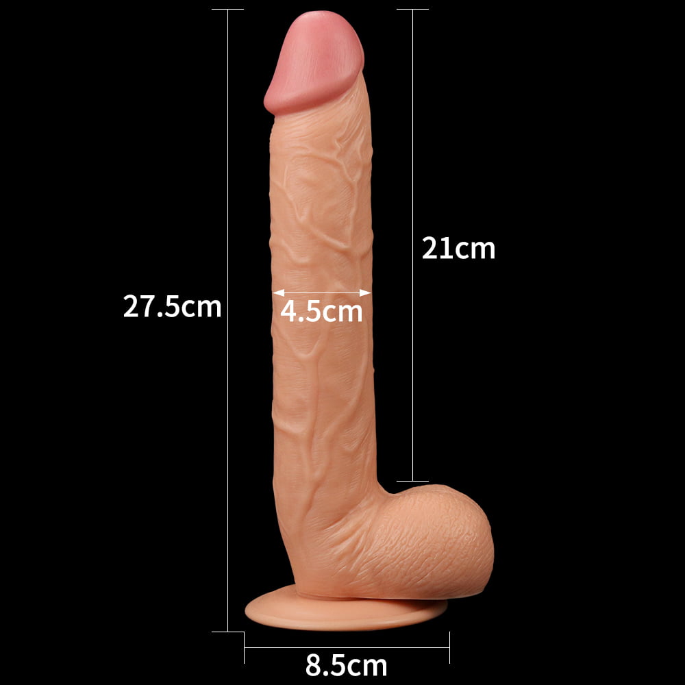 Lovetoy King Sized 10''Realistic Dildo with Balls -Flesh