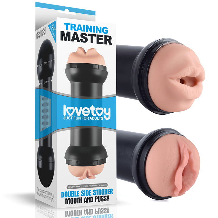 Lovetoy Training Master Double Side Stroker - Mouth & Pussy