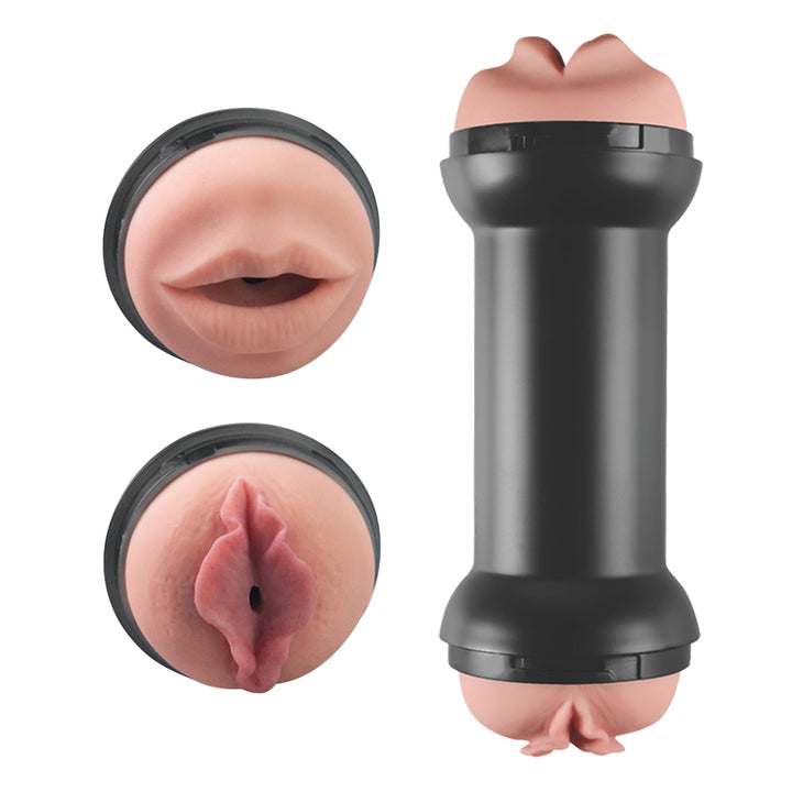 Lovetoy Training Master Double Side Stroker - Mouth & Pussy