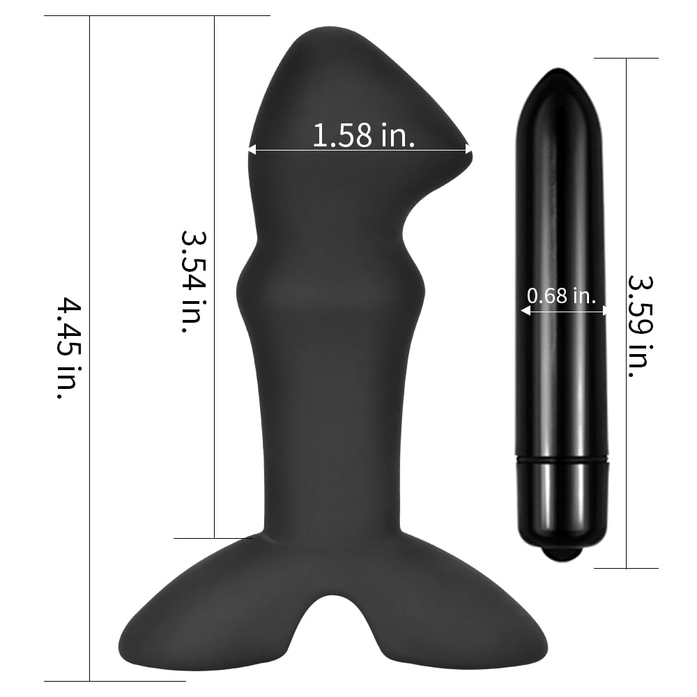 Lovetoy Anal Silicone Vibrating Prostate Stud - Black