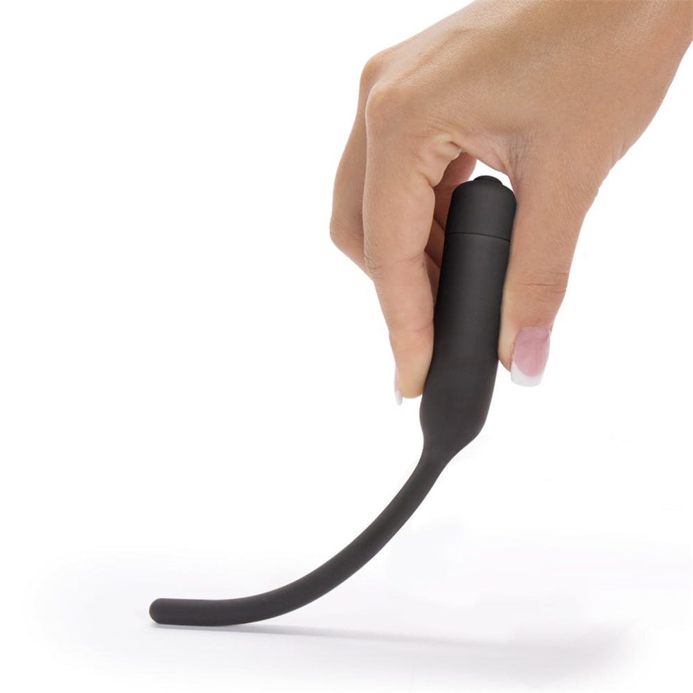 Lovetoy Silicone Vibrating Urethral Dilator - Black