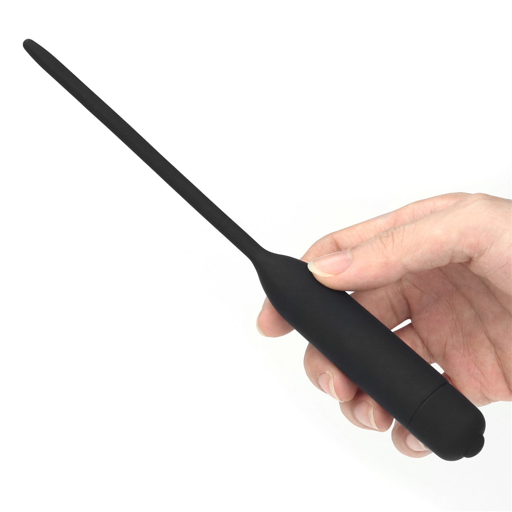 Lovetoy Silicone Vibrating Urethral Dilator - Black