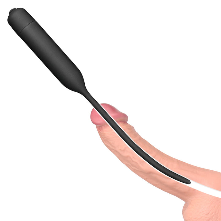 Lovetoy Silicone Vibrating Urethral Dilator - Black