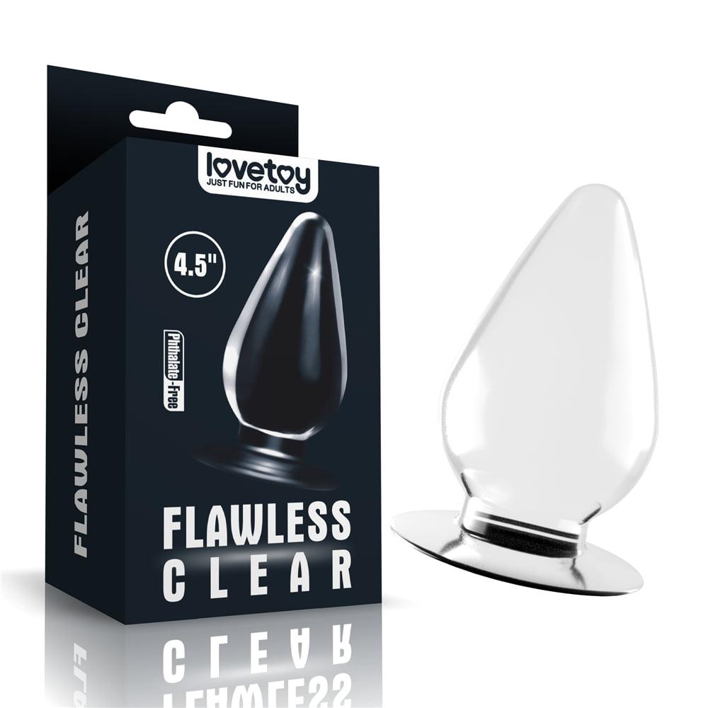 Lovetoy Products Flawless Clear 4.5" Butt Plug - Clear