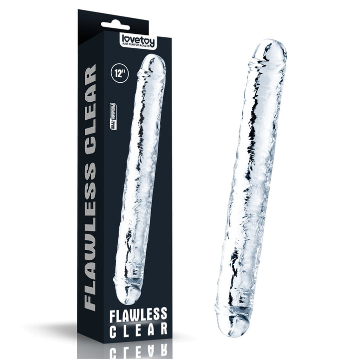 Lovetoy Flawless Clear 12" Double Ended Dildo - Clear