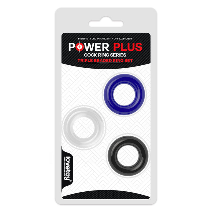 Power Plus Triple Donut Cock Ring Set 3pk