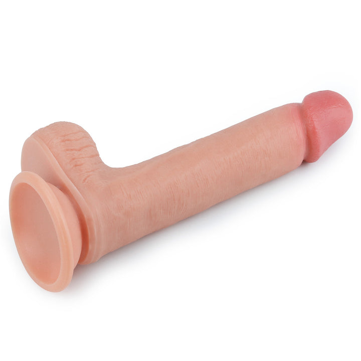 Lovetoy Nature Cock Dual Layered Silicone 8" Dildo - Flesh