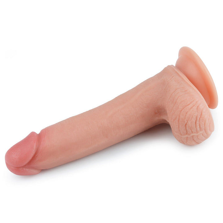 Lovetoy Nature Cock Dual Layered Silicone 8" Dildo - Flesh