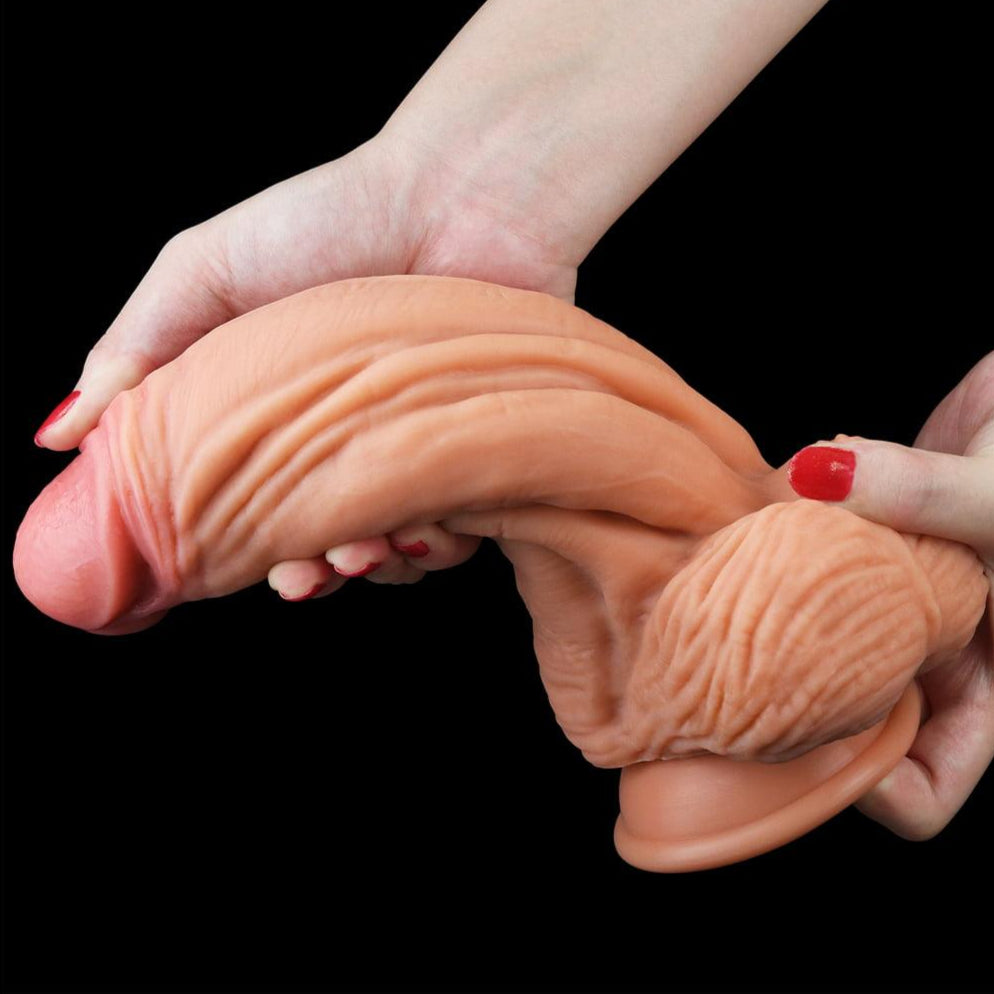 Lovetoy Dual Layered Silicone 10" Thick Realistic Dildo Suction Cup