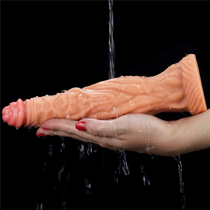 Lovetoy 9.5" Nature Cock Dual Layered Silicone Dildo - Flesh