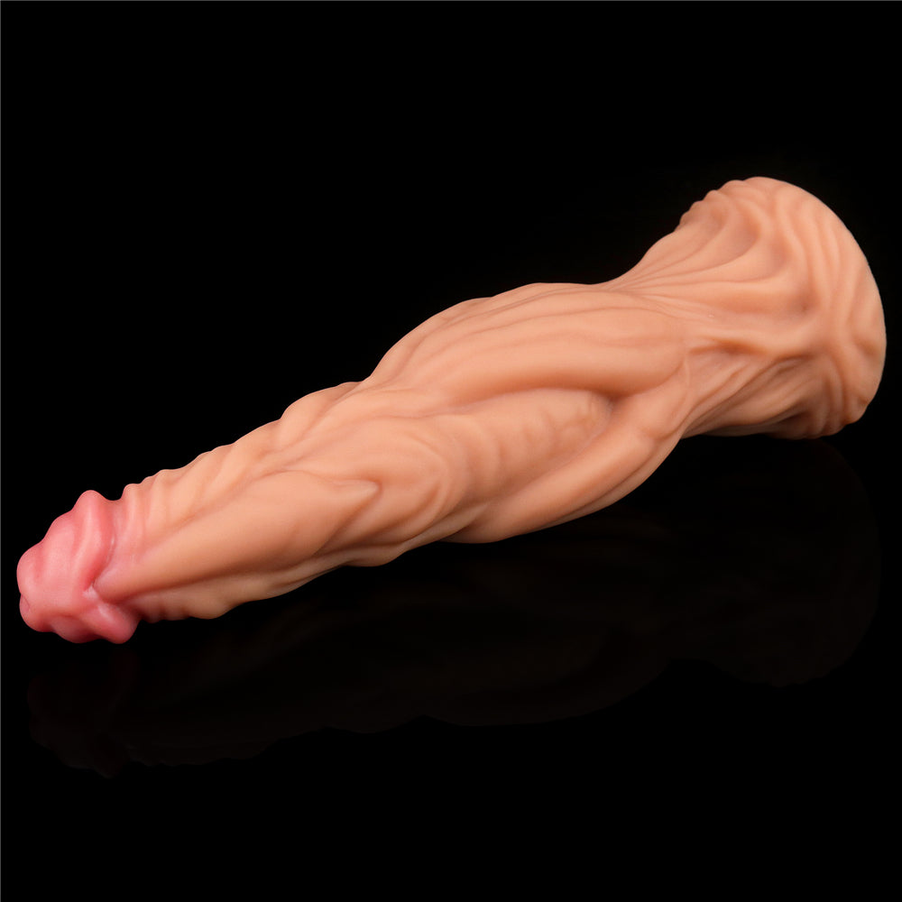 Lovetoy 9.5" Nature Cock Dual Layered Silicone Dildo - Flesh