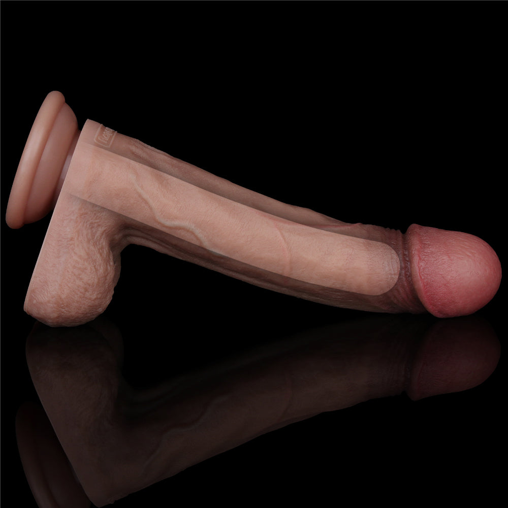 Lovetoy Nature Cock 9" Dual Layer Silicone Realistic Dildo