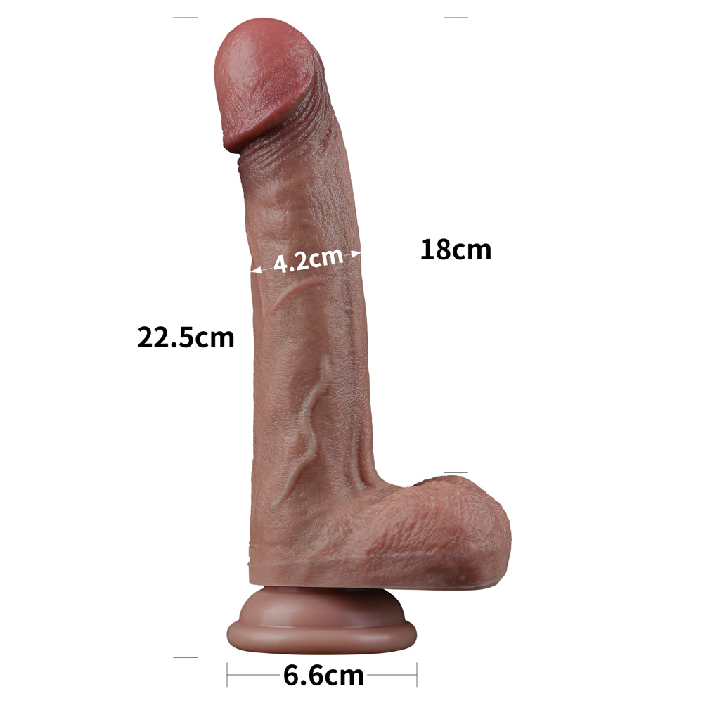 Lovetoy Nature Cock 9" Dual Layer Silicone Realistic Dildo