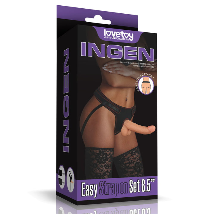 Lovetoy Ingen Easy Strap On Set - 8.5" Flesh