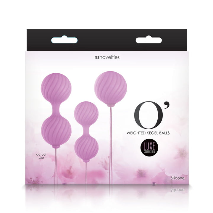 NS Novelties Luxe Collection O' Weighted Kegel Balls - Pink