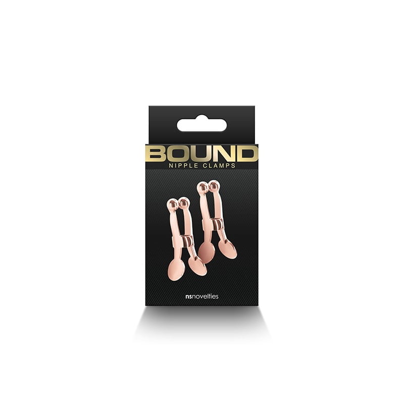 NS Novelties C1 Bound Nipple Clamps - Rose Gold