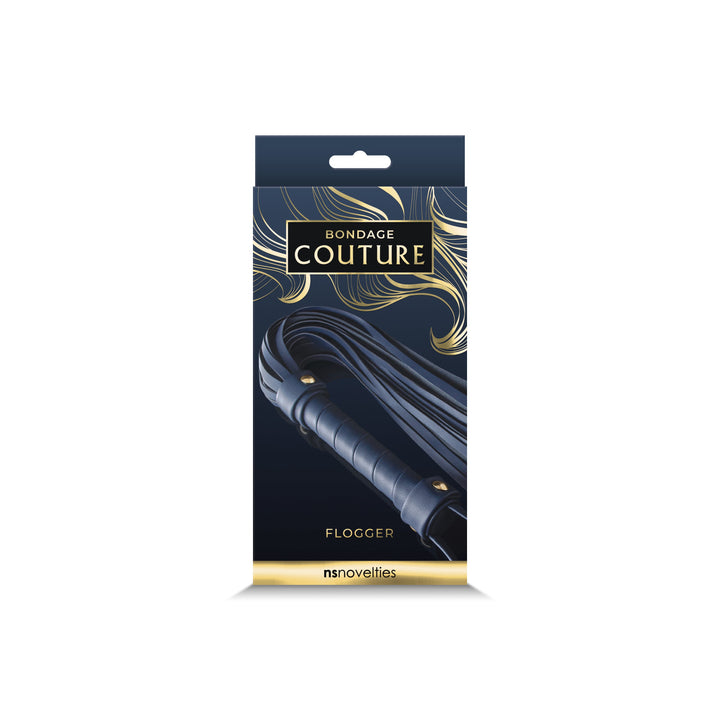 NS Novelties Bondage Couture Flogger - Blue