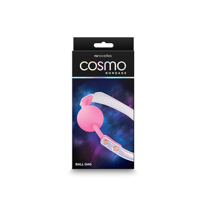 NS Novelties Cosmo Bondage Ball Gag - Pink & Holographic