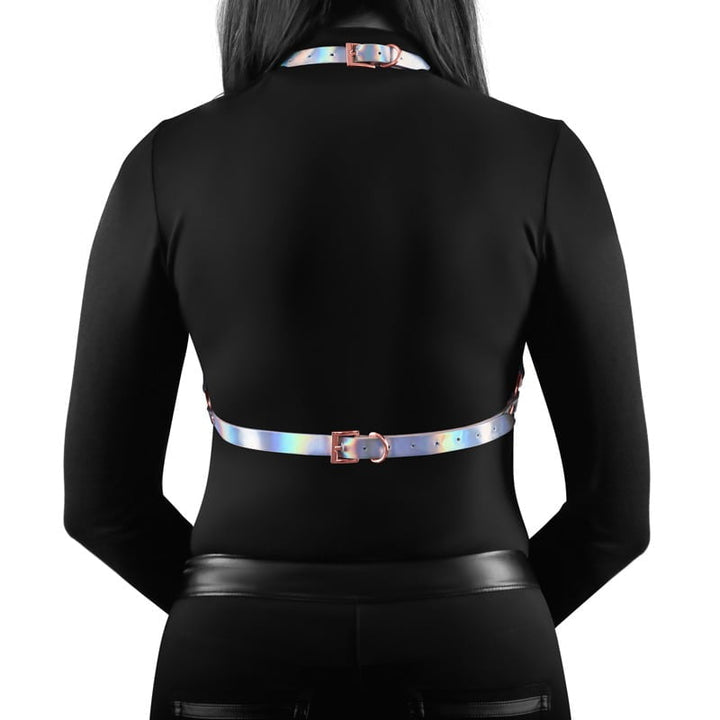 NS Novelties Cosmo Vamp Chest Harness - S/M - Holographic