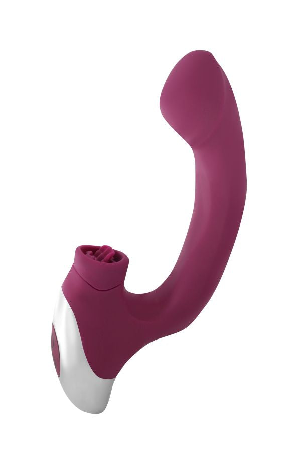 NMC Titanz Bendable Vibrator with Licking Clit Tickler