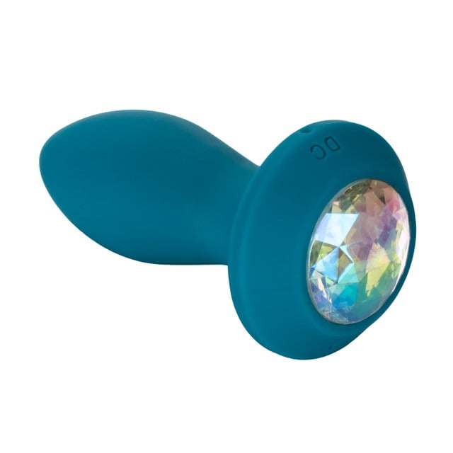 CalExotics Power Gem Vibrating Crystal Anal Probe Petite - Blue