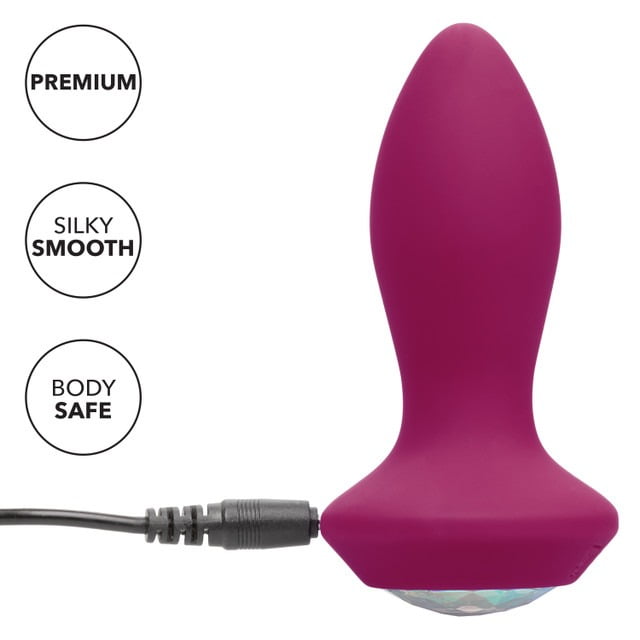 CalExotics Power Gem Vibrating Crystal Anal Probe Petite - Purple