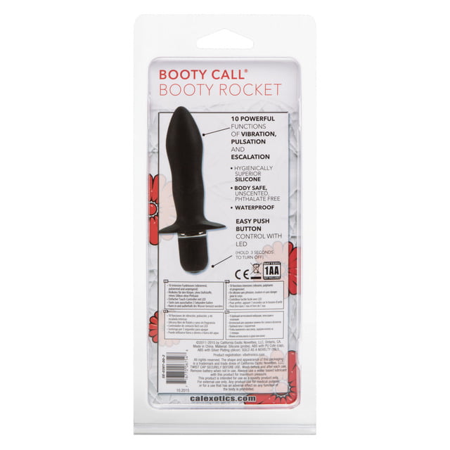 CalExotics Booty Call Booty Rocket Vibrating Anal Probe - Black