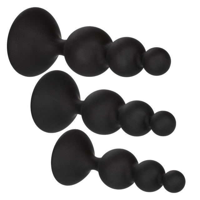 Calexotics Silicone Beaded Anal Kit - Black