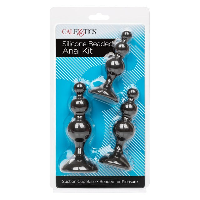 Calexotics Silicone Beaded Anal Kit - Black