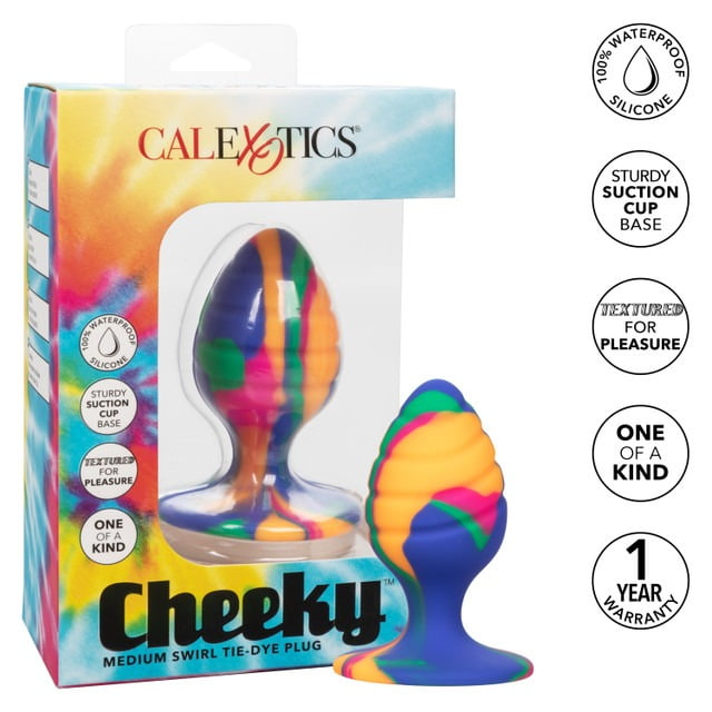 CalExotics Cheeky Swirl Tie -Dye Plug - Medium