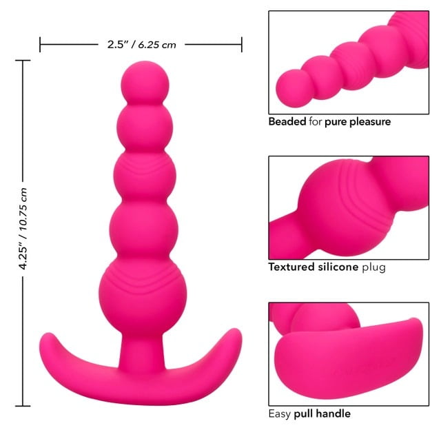 CalExotics Cheeky X-5 Anal Beads - Pink