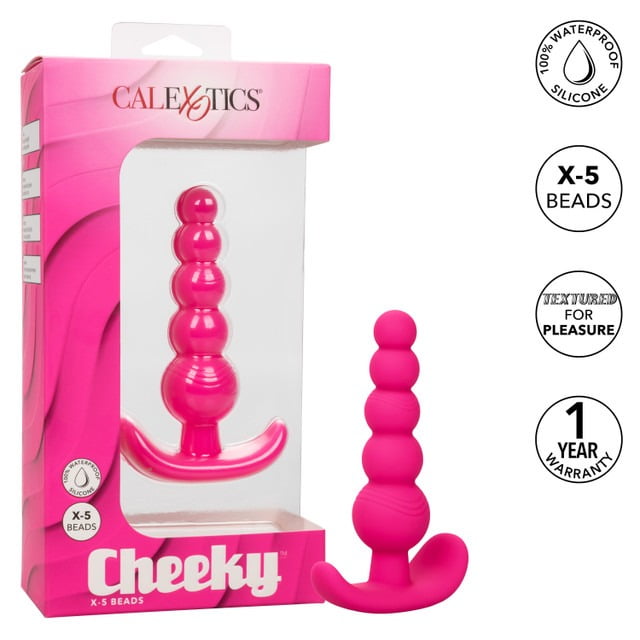 CalExotics Cheeky X-5 Anal Beads - Pink