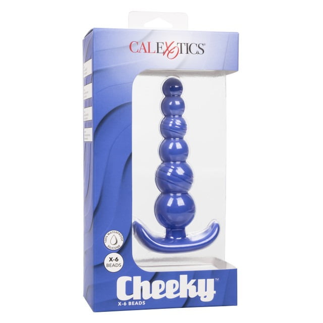 CalExotics Cheeky X-6 Anal Beads - Blue