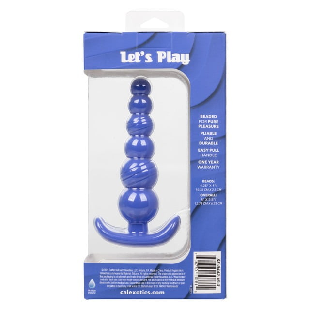 CalExotics Cheeky X-6 Anal Beads - Blue