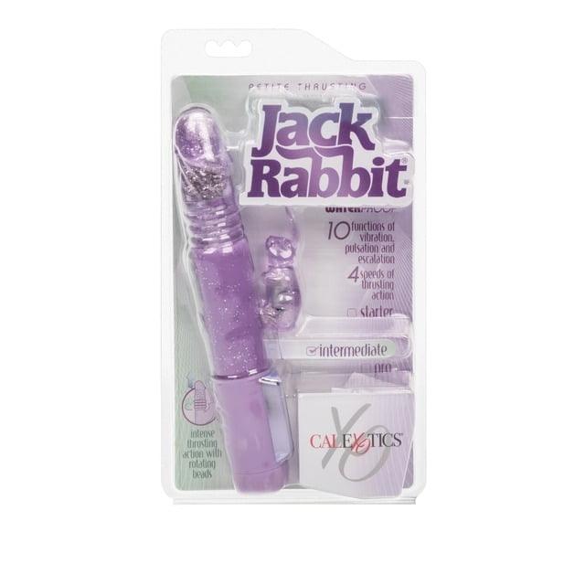 CalExotics Jack Rabbit Petite Thrusting Vibrator - Glitter Purple
