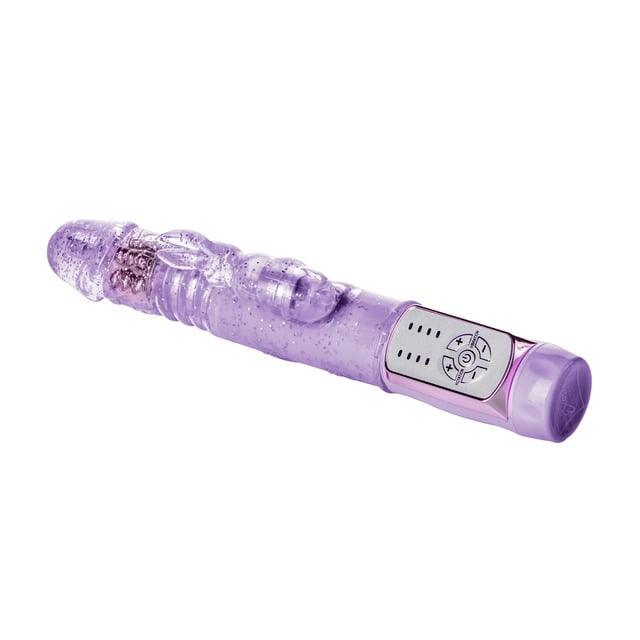 CalExotics Jack Rabbit Petite Thrusting Vibrator - Glitter Purple