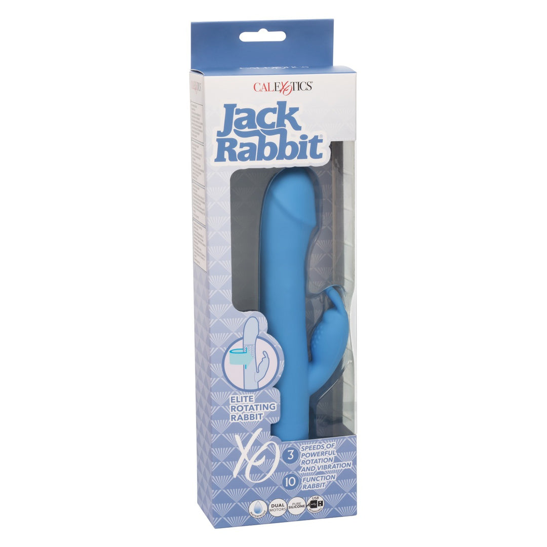 Jack Rabbit Elite Rotating Rabbit Vibrator - Blue