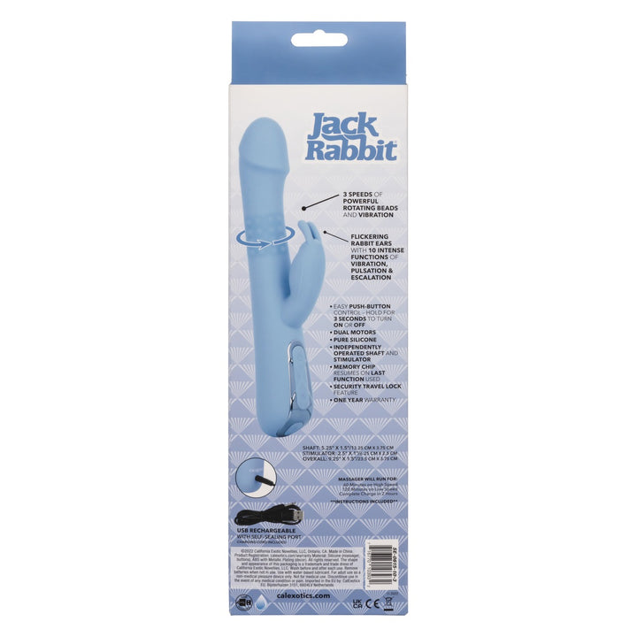 Jack Rabbit Elite Rotating Rabbit Vibrator - Blue