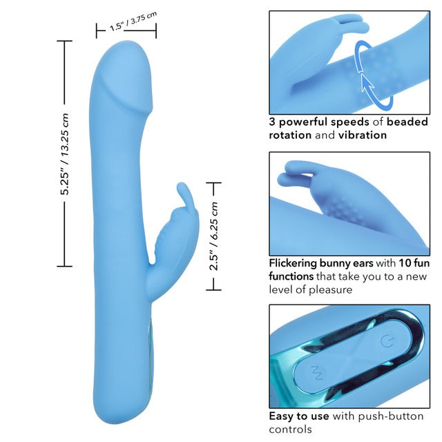 Jack Rabbit Elite Rotating Rabbit Vibrator - Blue