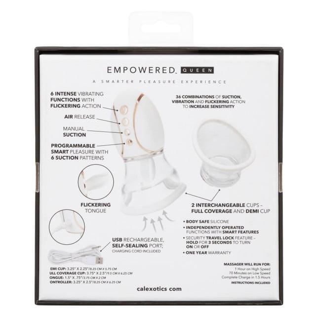 CalExotics Empowered Queen Pleasure Clitoral Suction Massager - White